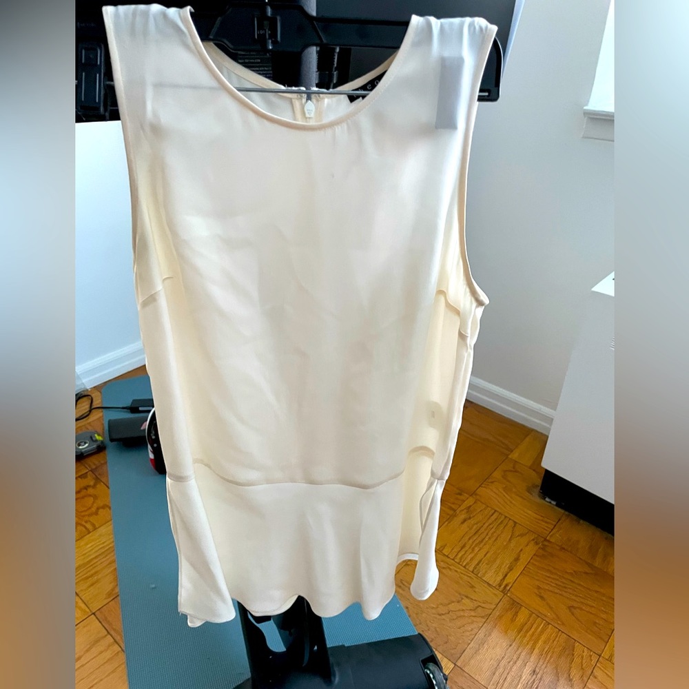 Theory Cream Blouse